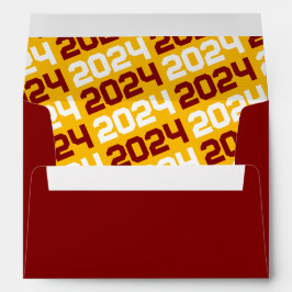 Envelopes Maroon e Dourado para Graduação