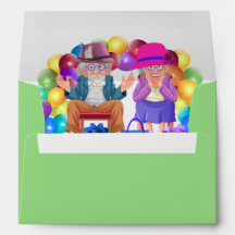 Envelopes para avós mais velhos do aniversário fel