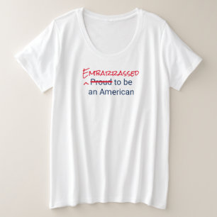 Envergonhado/Orgulhoso de ser uma camiseta america