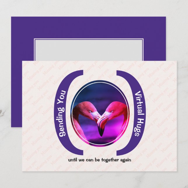 ENVIANDO A placa Foto Personalizada VIRTUAL HUGS A (Frente/Verso)