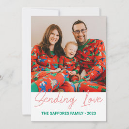 Enviando amor É um bom Cartões de foto de Natal
