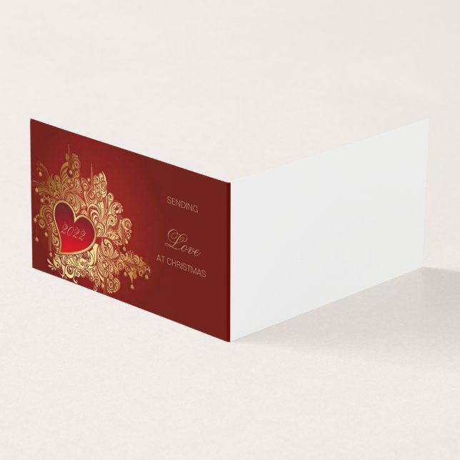 Enviando Amor no Natal elegante vermelho (Exterior)
