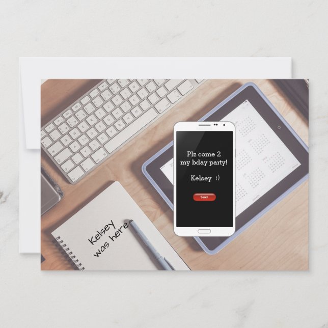 Enviando Convite de Aniversário (Frente)