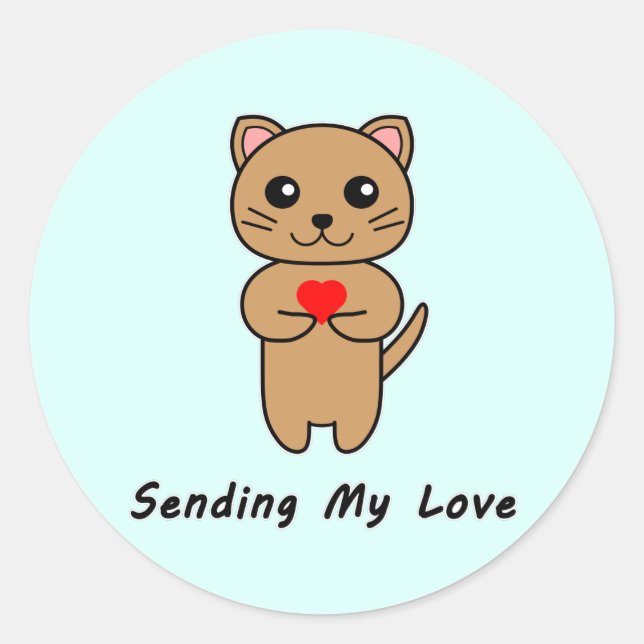 Enviando meu adesivo azul de fundo do amor (Frente)