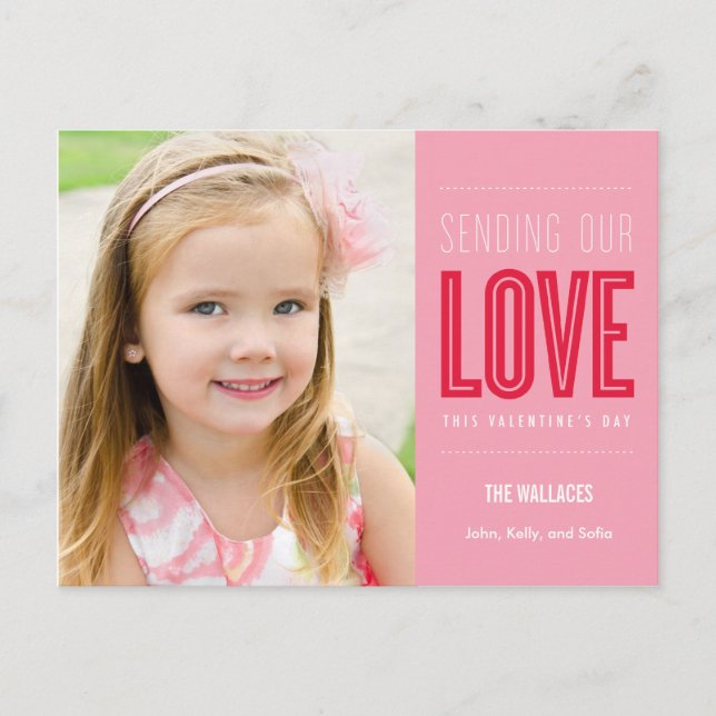 Enviando Nosso Cartão De Posto De Dia de os namora (Frente)