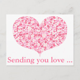 Enviando seu cartão postal de amor / Corações Rosa