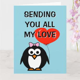 Enviando todo o meu amor cartão de felicitações