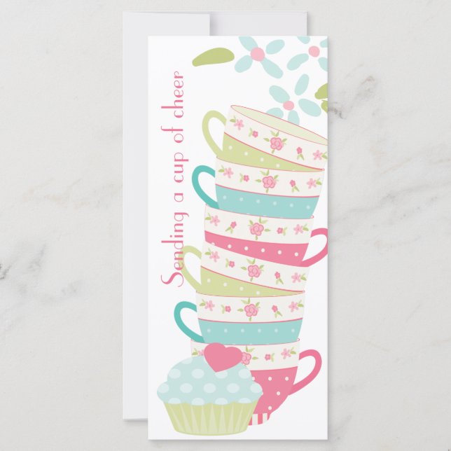 Enviando uma xícara de chá animada personalizada (Frente)