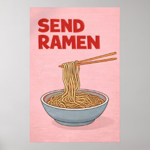 Enviar Poster de Ramen, Arte Divertida da Cozinha