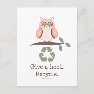 Enviar Um Cartão Postal De Reciclar Hoot