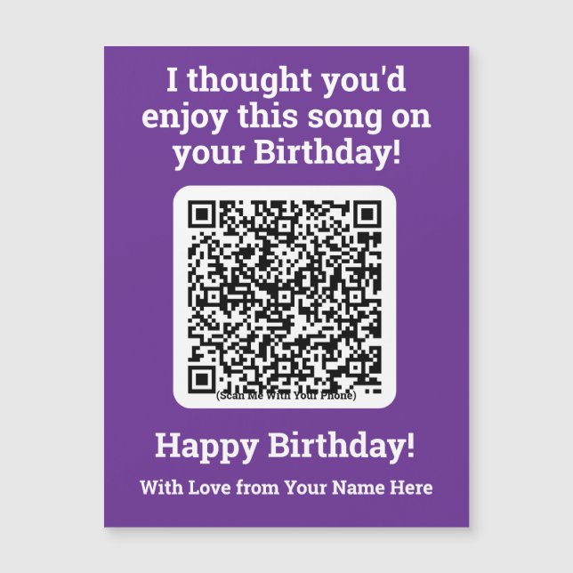 Enviar uma Música por Código QR em um Cartão Magné (Frente)
