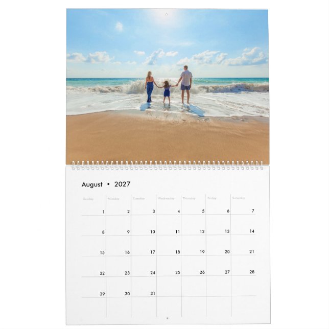 Envie seu calendário de fotos Presente Adicionar t (Ago 2027)