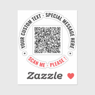 Envie Seu Código QR Adesivo Adicionar Texto Person