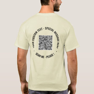 Envie Seu Código QR Camiseta Promocional Adicionar