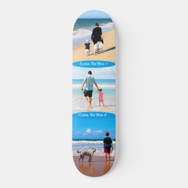 Envie Sua Colagem de Fotos Skateboard Adicionar No (Frente)