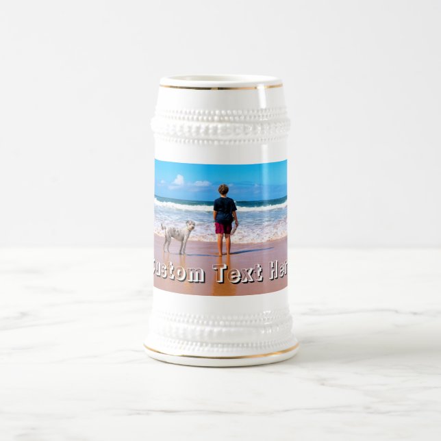 Envie Sua Foto Caneca de Cerveja Presente Adiciona (Centro)