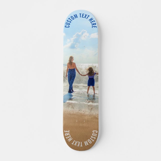 Envie Sua Foto Skate Presente Adicionar Texto Nome (Frente)