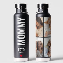 Envoltório de Colagem de Fotos da Mamãe Preto Ousa