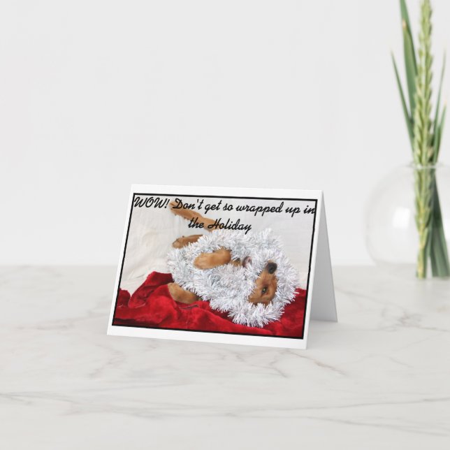 Envolvido no cartão de nota do feriado (Frente)