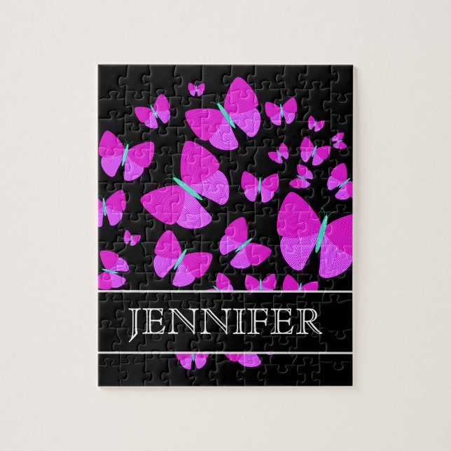 Enxame de borboletas artísticas + Quebra-cabeça (Vertical)