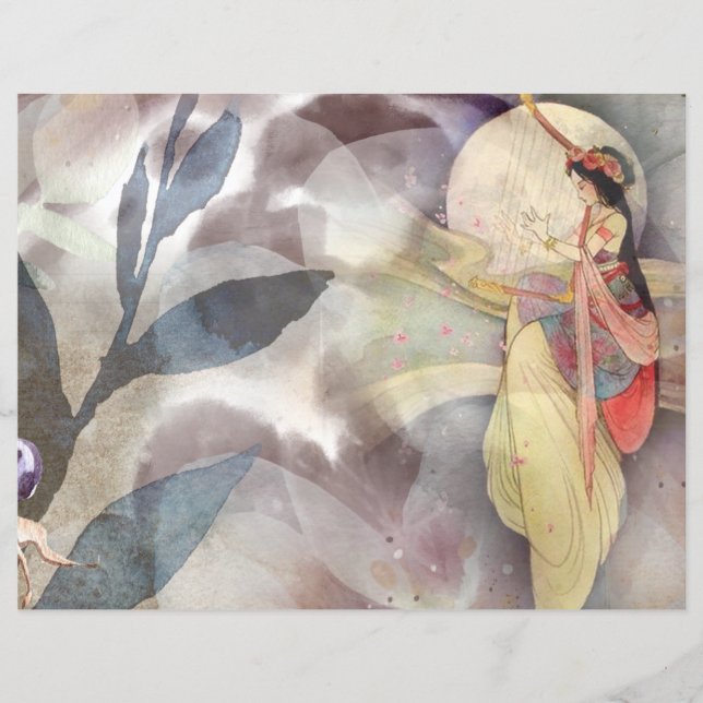 Ephemera Decoupage Vintage Fada (Frente)