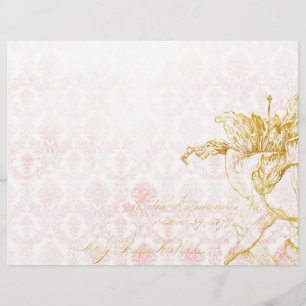 Ephemera do manual Dourado Elegante Floral & Damas