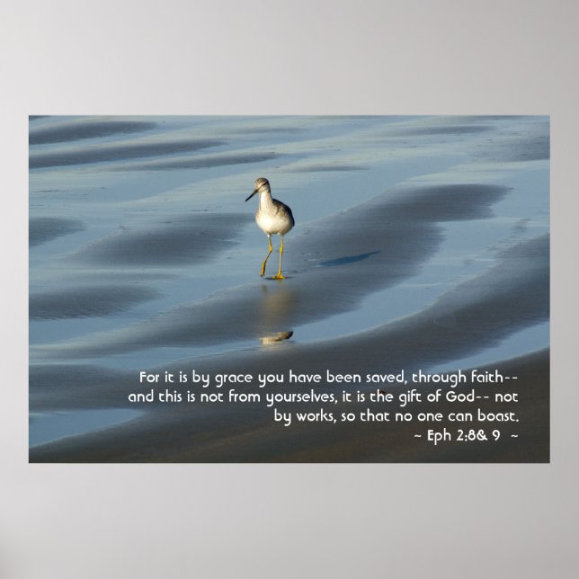 Ephesianos 2:8 e 9 Poster (Frente)