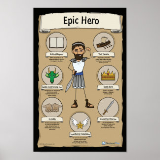 Epic Hero Classroom Posters - plano de fundo PRETO