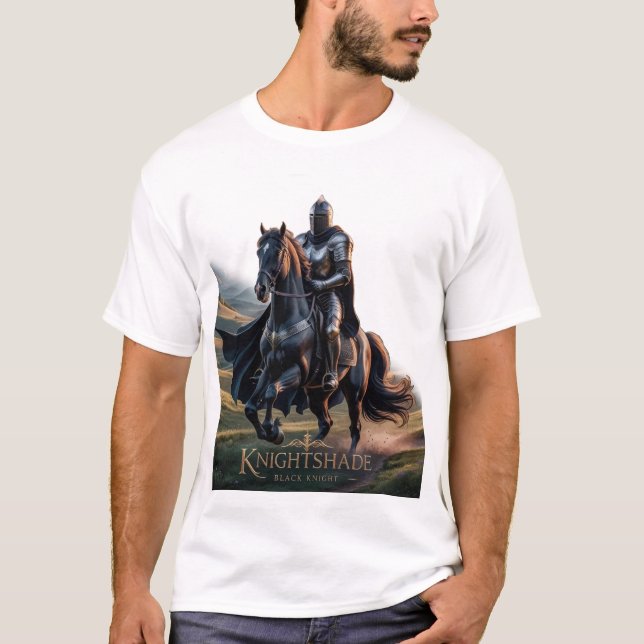 Epic Knight em T-Shirt de Cavalo Negro (Frente)
