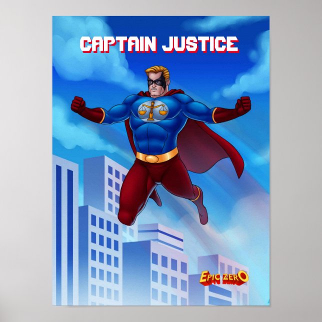 Epic Zero Capitão Justiça Poster (Frente)
