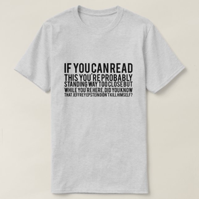 Epstein não se Matar em T-Shirt Preto (Frente do Design)