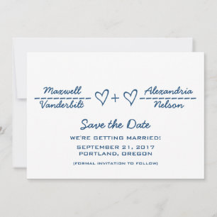 Equação Coração Azul Salvar o Convite de Data