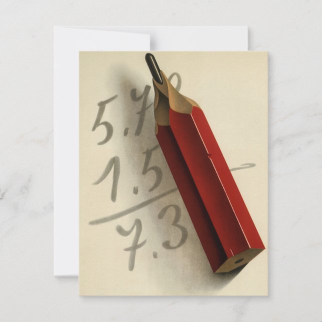 Equação Matemática com Lápis Vermelho, Negócios Vi (Frente)