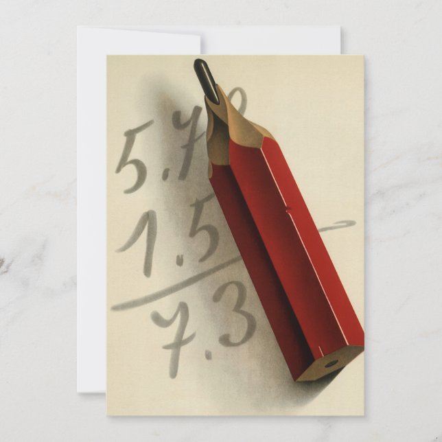 Equação Matemática com Lápis Vermelho, Negócios Vi (Frente)