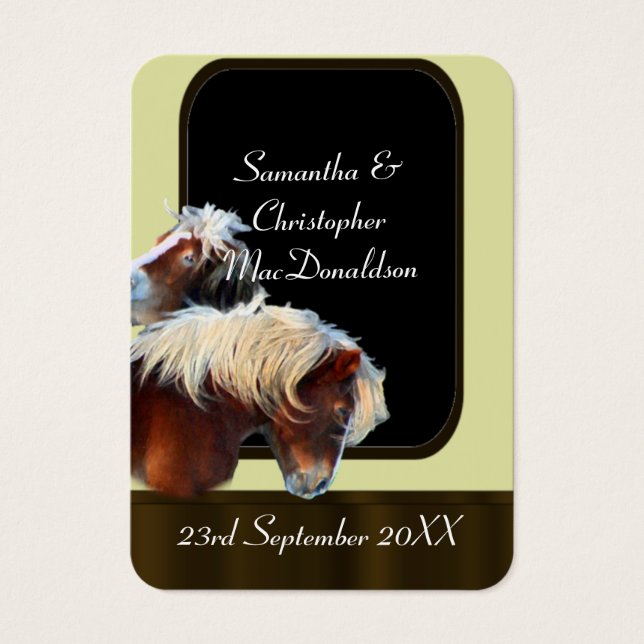 Equestrian tematizou o favor do casamento obrigado (Frente)