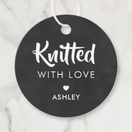 Equipado com amor, etiqueta de presente feita à mã