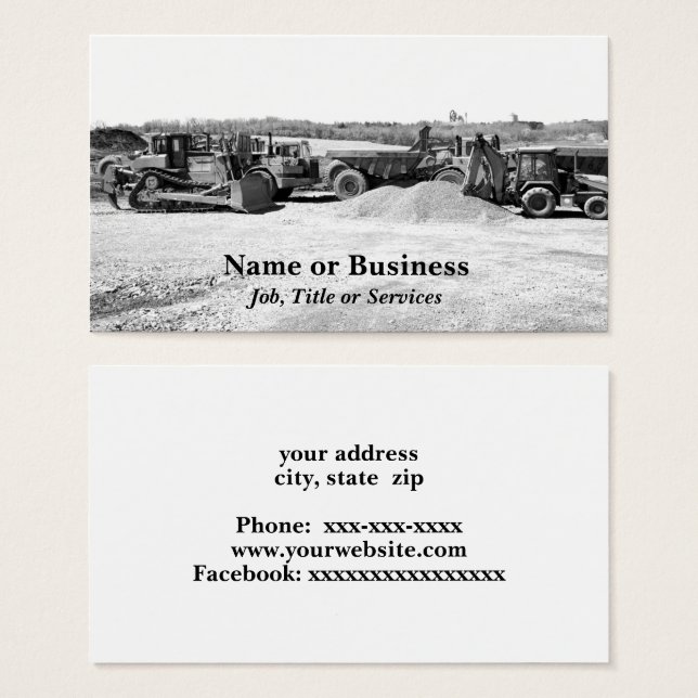 equipamento de construção de veículos pesados (Frente & Verso)