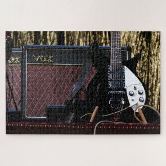 equipamento de guitarra quebra-cabeça