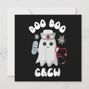 Equipe Boo Boo Enfermeira Fofa Fantasma Divertido