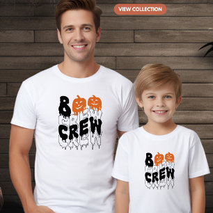 Equipe Boo do Halloween Camisas de Família Combina