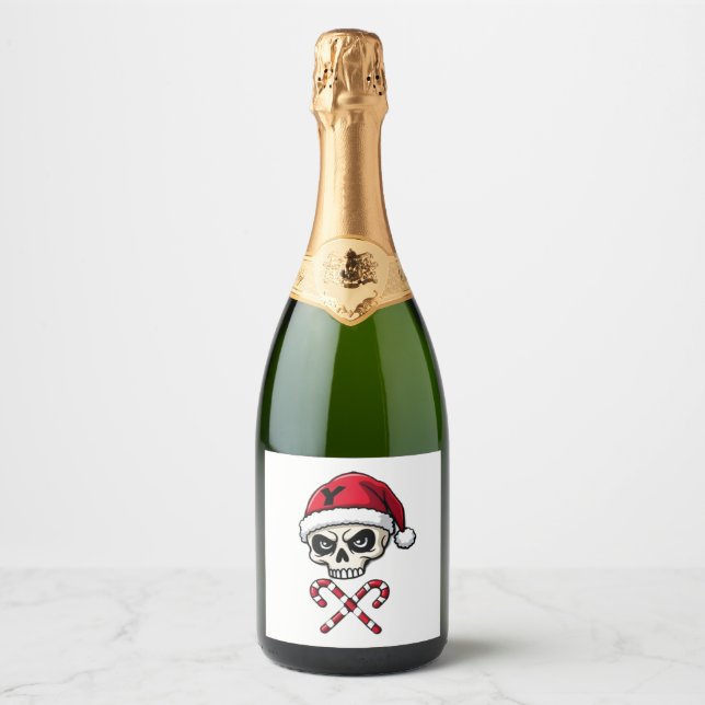 Equipe Candy Cane Caveira Natal 2025 Homens Engraç (Frente)