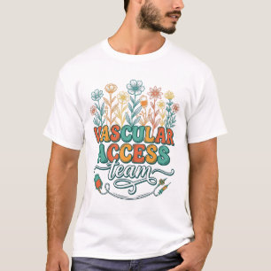 Equipe de Acesso Vascular Camisa Floral Médica Des