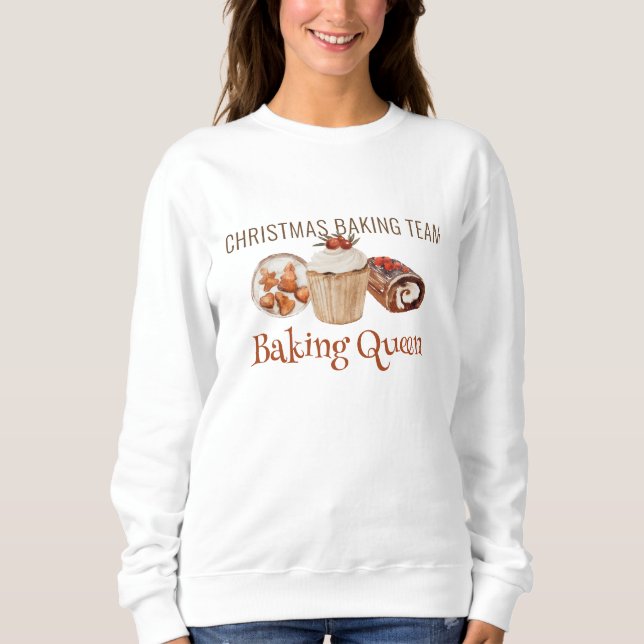 Equipe de Baking de Natal - Camiseta da Rainha Bak (Frente)