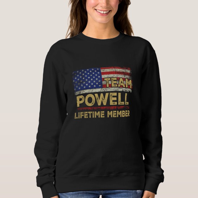 Equipe de Camisa do Sobrenome Powell Membro do Tem (Frente)