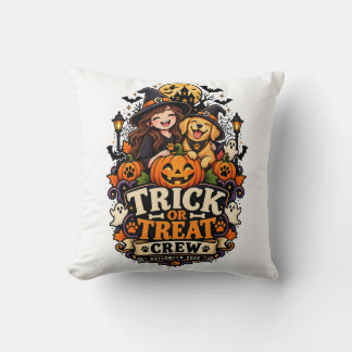 Equipe de Doce ou Travessura Almofada de Halloween