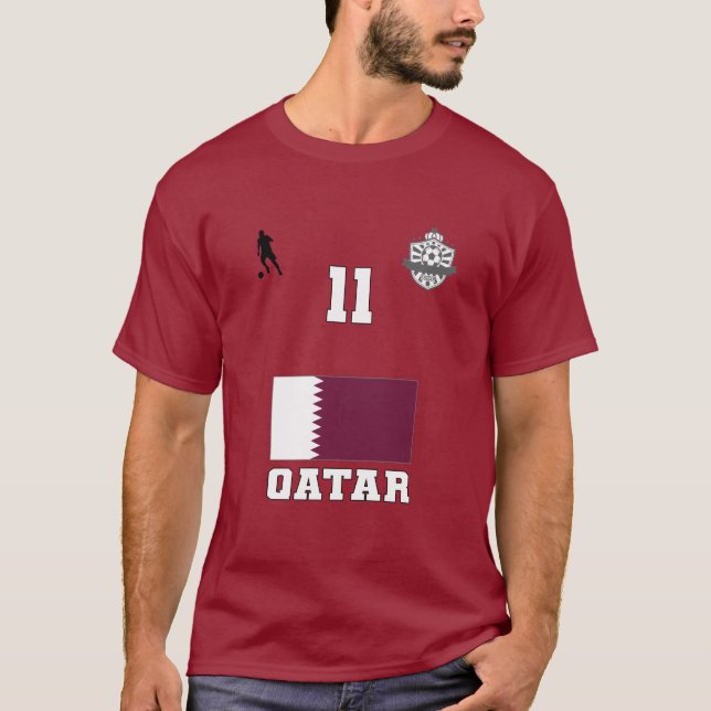 Equipe de futebol do Qatar nº 11 T-Shirt (Frente)