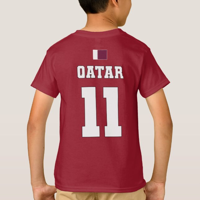 Equipe de futebol do Qatar nº 11 T-Shirt (Verso)
