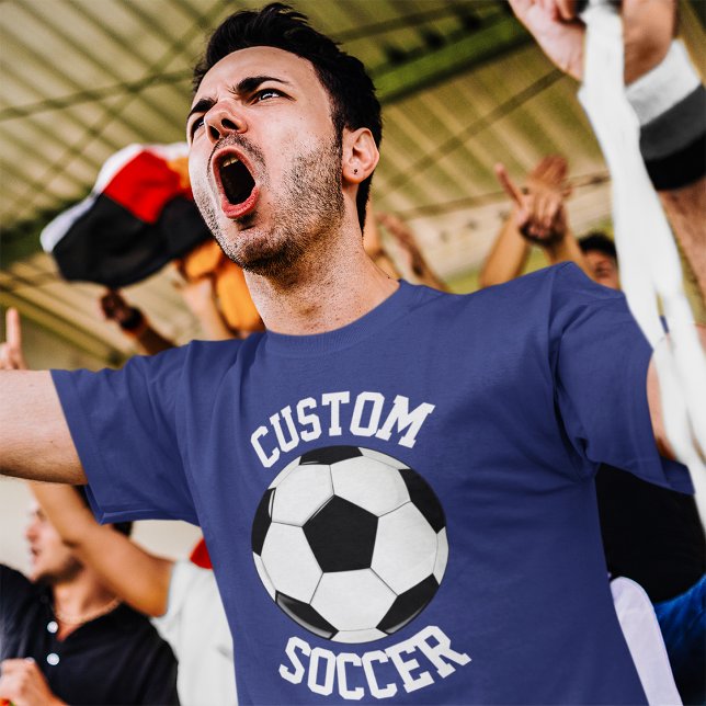 Equipe de futebol, Jogador e camiseta masculina (Custom team name soccer t-shirt.)