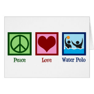 Equipe de Pólo Aquático Paz Amor Cartão de Férias