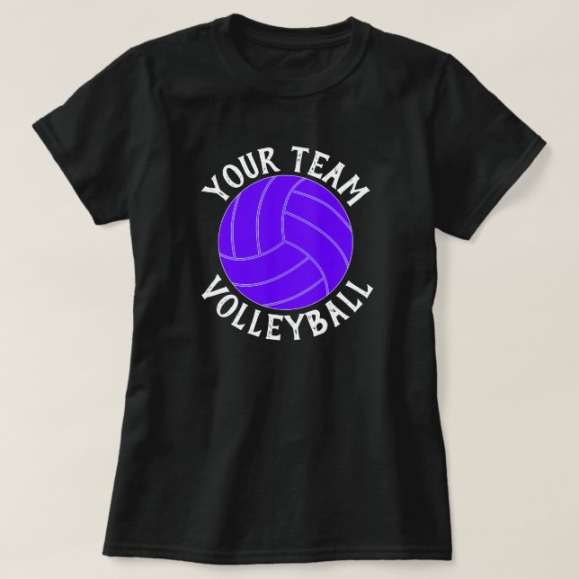 Equipe de Voleibol Roxo, Jogador e Camiseta Numéri (Frente do Design)
